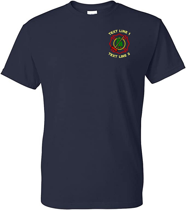 Wildland Firefighter Maltese Cross Tee Embroidered #067 (image for) Wildland Firefighter Maltese Cross Tee Embroidered #067