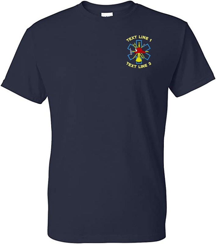 (image for) Firefighter Scramble w/ Star of Life Tee Embroidered #129
