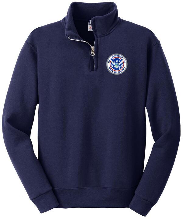 (image for) Homeland Security Fleece 8oz Sweatshirt 1/4 Zip