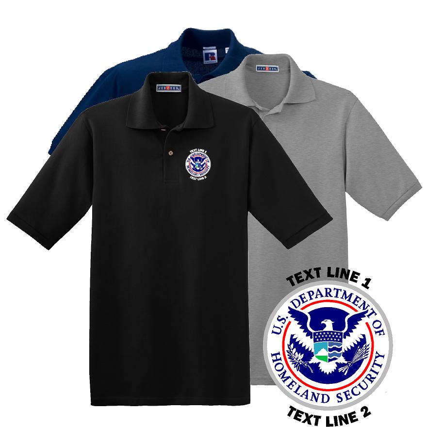 (image for) Homeland Security Custom Polo 50/50 Embroidered