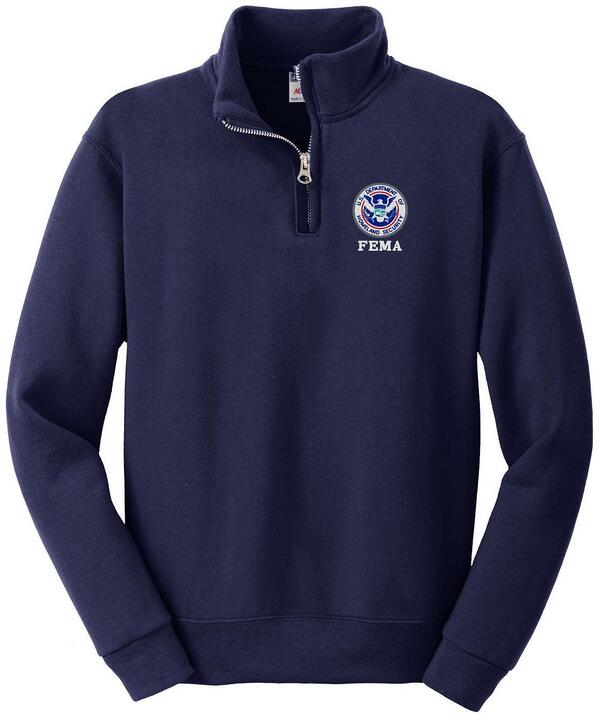 (image for) FEMA Homeland Security Fleece 8oz Sweatshirt 1/4 Zip