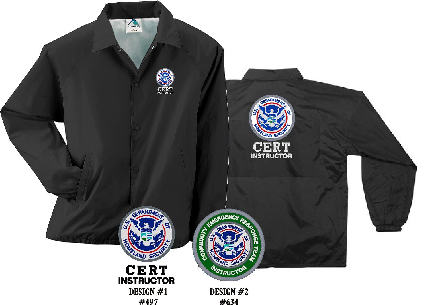 (image for) CERT Instructor Windbreaker / Coaches Jacket Embroidered