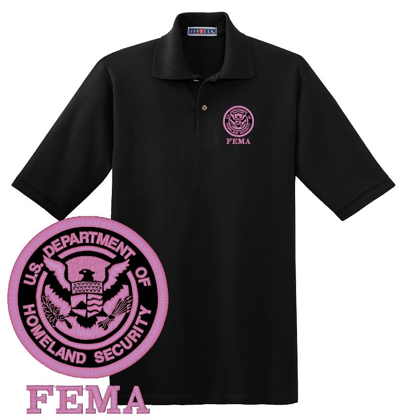 (image for) FEMA DHS Cancer Awareness Polo Embroidered