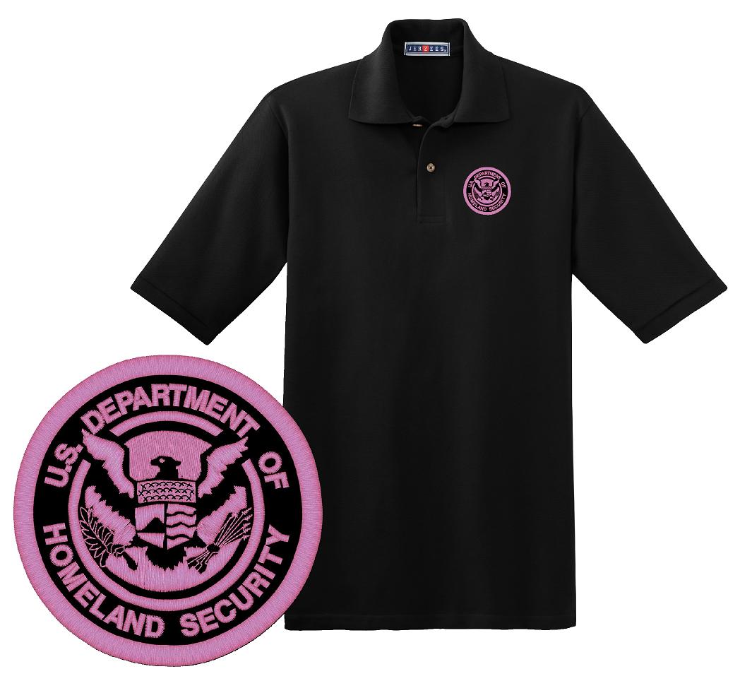 (image for) DHS Cancer Awareness Polo 50/50 Embroidered