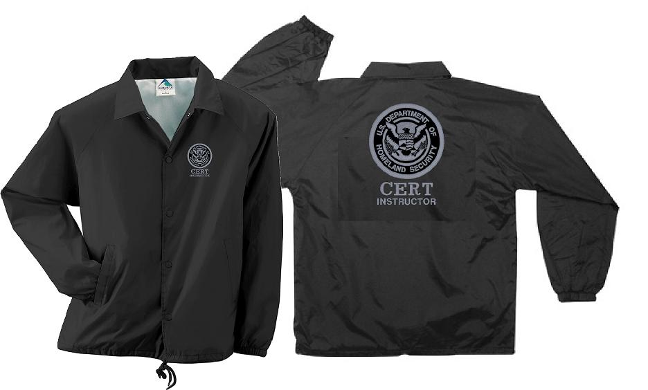 (image for) CERT Instructor Windbreaker / Coaches Jacket Embroidered