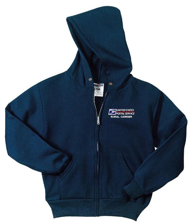 USPS Rural Carrier Full Zipper Hoodie Embroidered (image for) USPS Rural Carrier Full Zipper Hoodie Embroidered