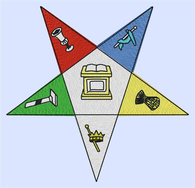 (image for) OES Eastern Star Embroidery